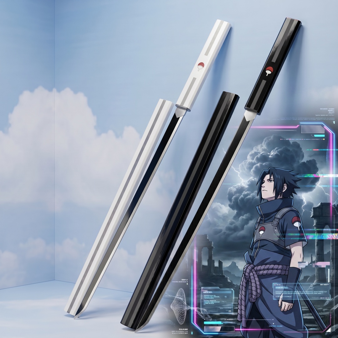 Cosplay Prop Katana - 35.4 inç Naruto Uchiha Sasuke Katana