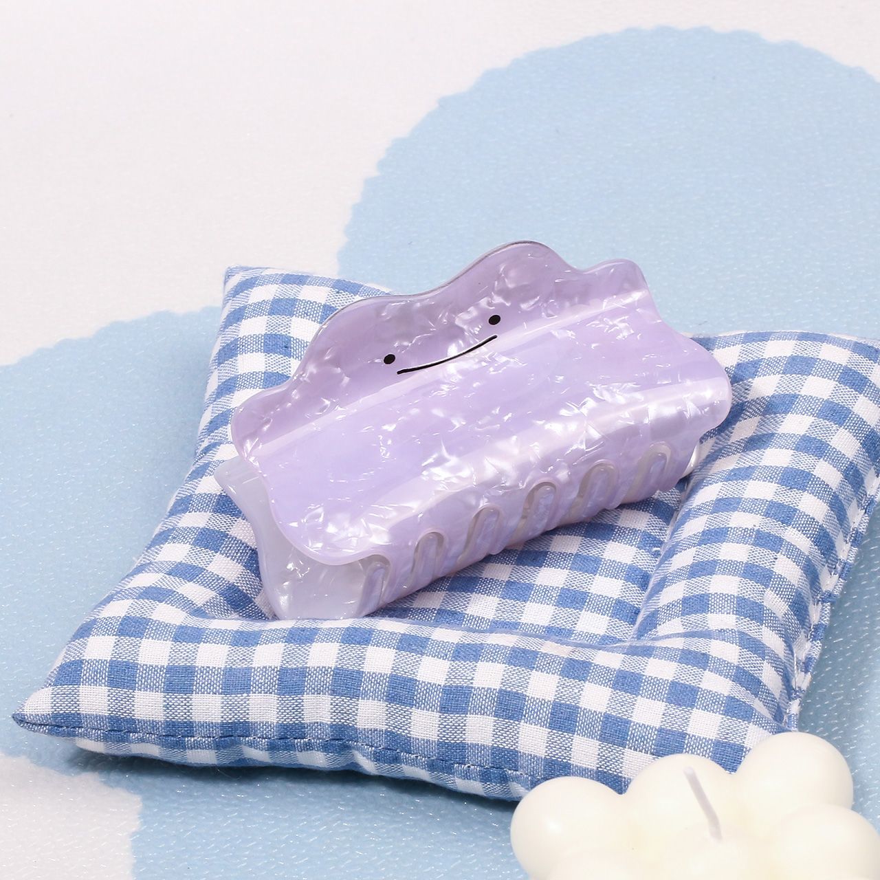 Cosplay Floating Prop - Pokémon Ditto Saç Tokası Mor Sevimli
