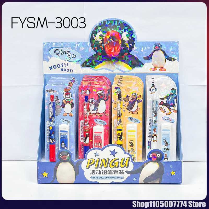 Easy Cosplay Prop - 4/24 adet Kawaii Pingu Mekanik Kalem