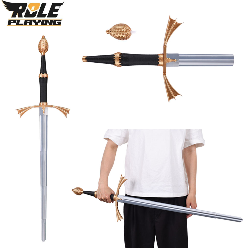 Cosplay Prop Dagger - Daemon Cosplay Geri Çekilebilir Gümüş Plastik
