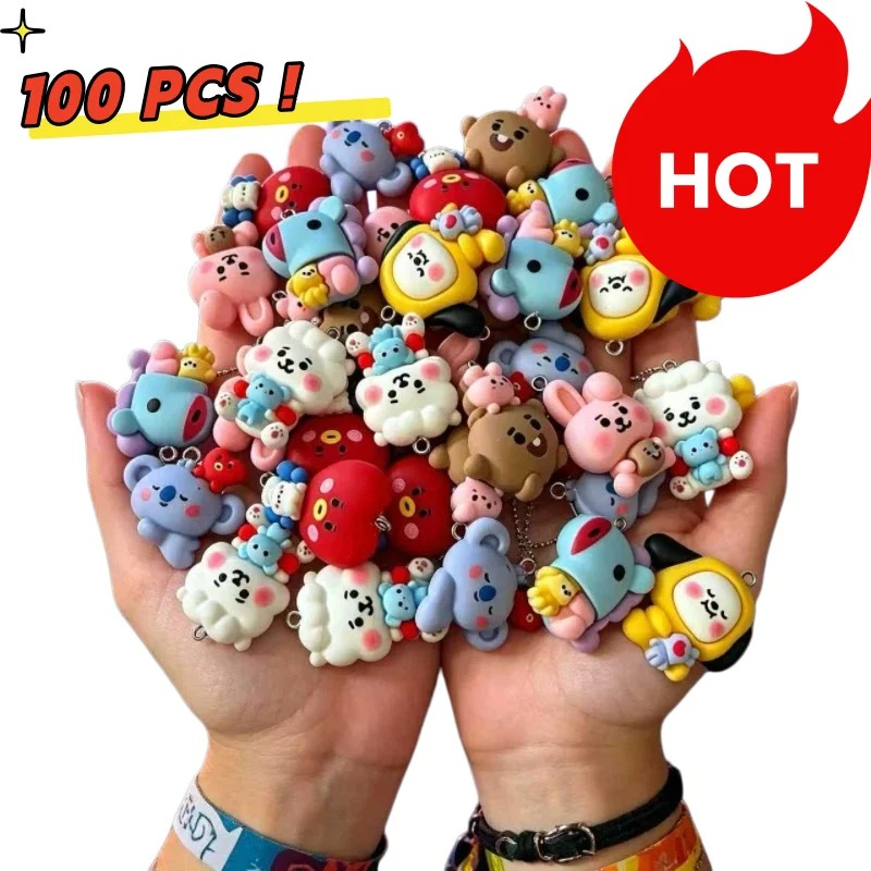 Cosplay Prop Making - 7 adet BT21 Reçine Karikatür Figür