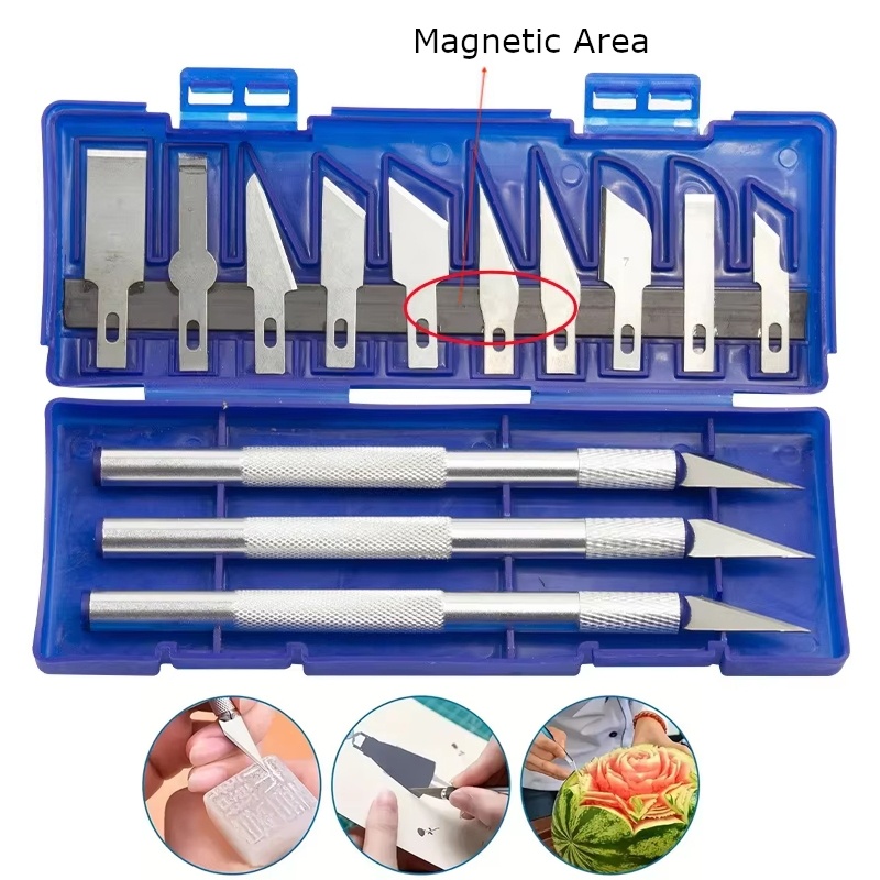 Craft Knife Set - 13 Parça Metal Neşter Bıçağı Taşınabilir