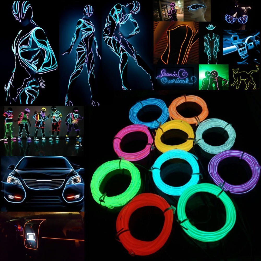 Glow EL tel kablo LED Neon noe - Led El Wire incelemesi ve fiyatı