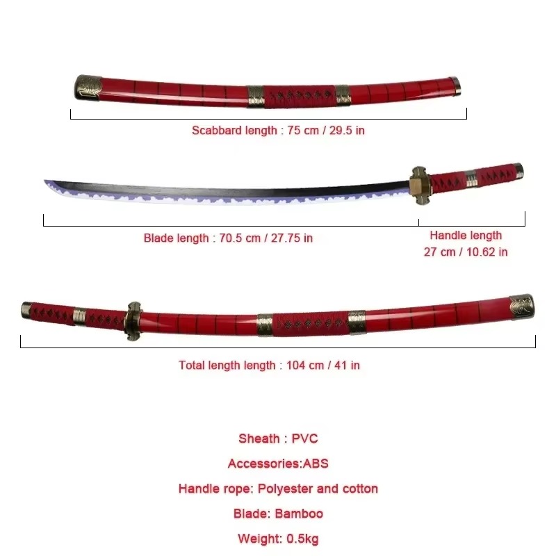 40 inç Roronoa Zoro Katana Nin - Cosplay Prop Katana incelemesi ve fiyatı