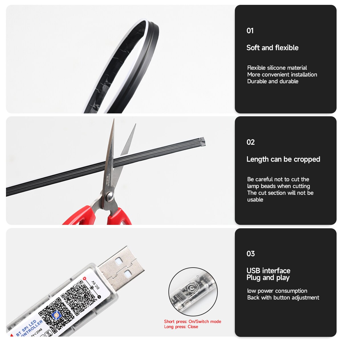 Araba LED ortam ışığı USB 64 r - Led El Wire incelemesi ve fiyatı