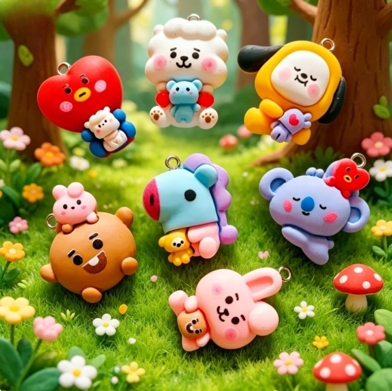 7 adet BT21 Reçine Karikatür F - Cosplay Prop Making incelemesi ve fiyatı
