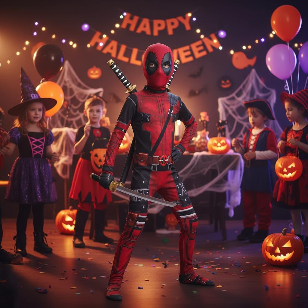 3-12Y Çocuklar Deadpool Kostüm - Cosplay Prop Dagger incelemesi ve fiyatı